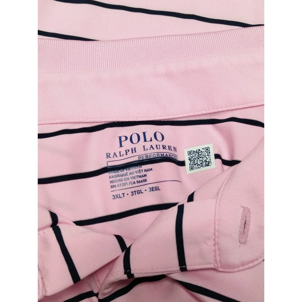 Ralph Lauren Polo Golf Shirt Short Sleeve Pink Blue Black Pony Big Tall Sz 3XLT